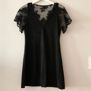 Black Zara Dress with Lace Detail